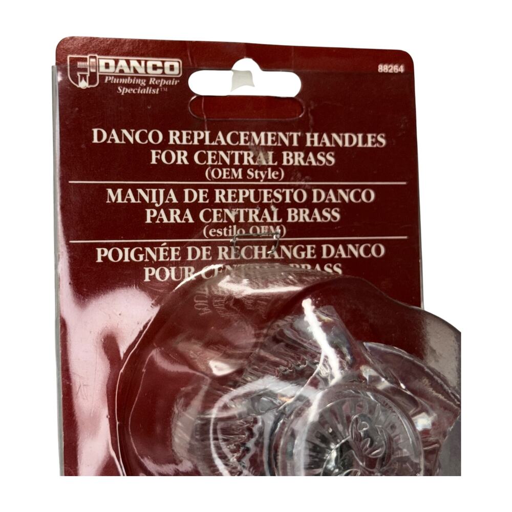 Danco 88264 Central Brass OEM Faucet Handles 2-Pack Sealed NOS - Picture 2 of 10